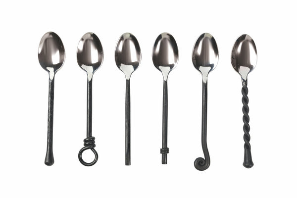 Set 6 Cucchiaini in Acciaio Villa d'Este Home Tivoli Black Materia sconto