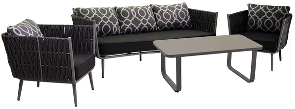 Set Salotto da Giardino in Alluminio San Diego Grigio prezzo