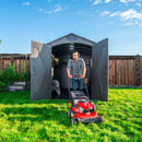 Casetta Box da Giardino per Attrezzi 204x354 cm in HDPE Venezia 3 Grigio