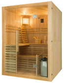 Sauna Finlandese ad Infrarossi 4 Posti 150x150 cm H200 in Legno di Abete Sense 4