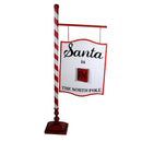 Insegna Santa Claus in Metallo 60x154x27cm Decorazione Gingerbread