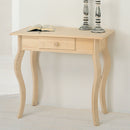 Consolle 1 Cassetto in Legno Abete Grezzo 85x45x75cm Fumer Harmony