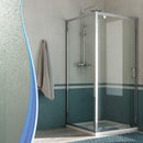 Box Doccia Rettangolare 1 Anta Battente In Cristallo H185 Fosterberg Koge Duo