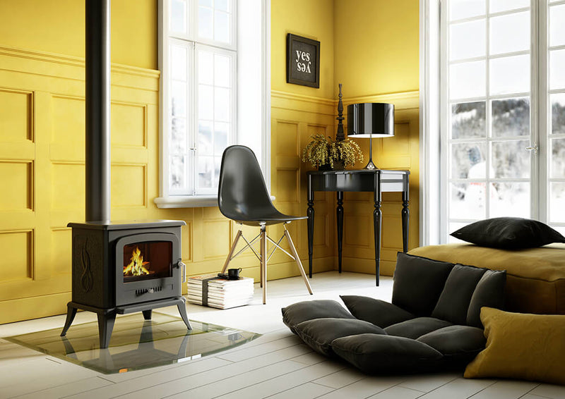 Stufa a Legna 3/8KW in Ghisa Flig Sitka Nera