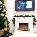 Camino Elettrico da Pavimento 95x120x30 cm Effetto Fiamma 1500W Olimpia & Lorance color Bianco