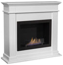 Cornice per Camino in Legno MDF 98x34x93,8cm Ruby Fires Elda Bianco Crema