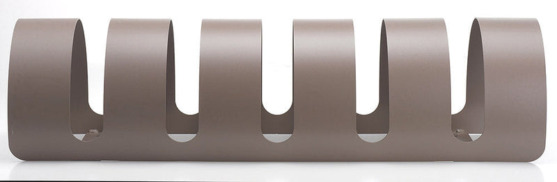 Rastelliera Portabici 5 Posti in Ferro 90x30x23 cm Belfer Bike Rack 42/PB Tortora