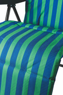 Sedia Sdraio Reclinabile Pieghevole Soriani Righe Verde e Blu