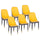 Set 6 Sedie Imbottite 45x42x92 cm in Similpelle Gialli
