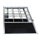 Gabbia per Trasporto Animali Grande per Auto 65x90x69 cm Angolo 65° in Alluminio  