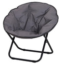 Sedia da Campeggio Pieghevole Imbottita 80x80x75 cm  Grigio