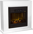 Camino Elettrico da Pavimento Effetto Fiamma 1800W Ruby Fires Adra Lucius Bianco