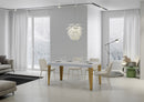 Tavolo Allungabile 130-234x90x77 cm Flame Bianco Frassino
