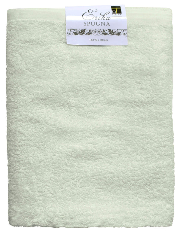 acquista Telo Spugna Asciugamano 90x140cm Erika Verde Chiaro