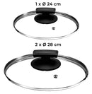 Batteria di Pentole 7 Pezzi in Alluminio Pressofuso Antiaderente Olympia Hard Cook Big