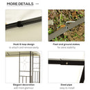 Gazebo da Giardino 300x400x270 cm Struttura in Metallo Telo Impermeabile Color Crema      