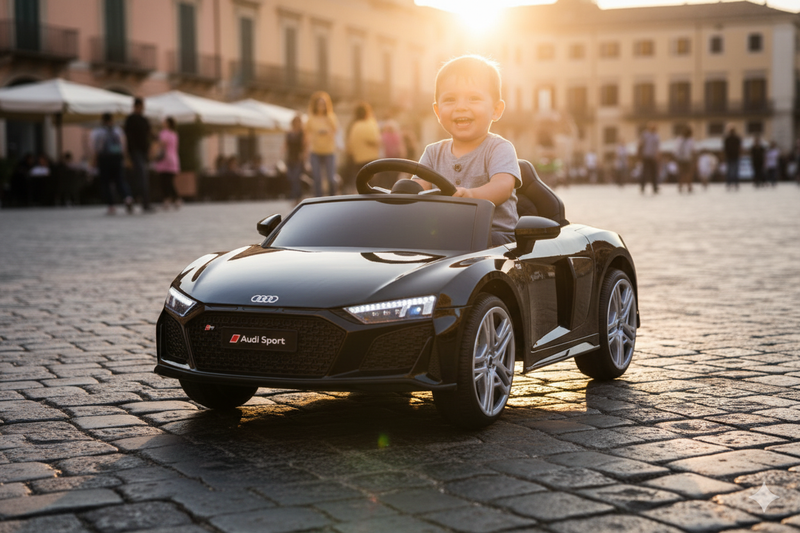 Macchina Elettrica per Bambini 12V con Licenza Audi R8 Sport Nera