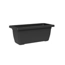 Vaso Rettangolare a Cassettone Outdoor Tera Tikal Ash 62x32 cm in Plastica Antracite 