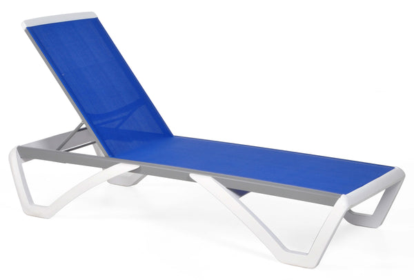 acquista Lettino Prendisole da Giardino in Alluminio e Textilene Taddei Positano Blu