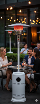 Stufa a Fungo Gas Gpl da Esterno in Acciaio Bauer Bianca