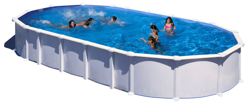 Piscina Ovale Fuori Terra 915x470xh132 cm in Acciaio e PVC Gre Haiti