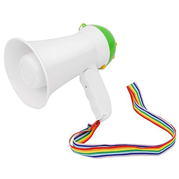 prezzo Megafono Portatile HQ-08 in PVC musiche integrate laccetto e manico pieghevole