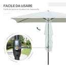 Ombrellone da Giardino 2x3 m Palo Ø38 mm in Alluminio e Poliestere Beige