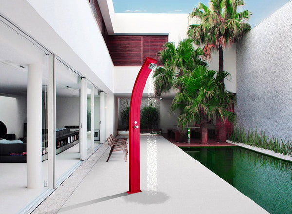 Doccia Solare da Esterno Giardino 30L Miscelatore Arkema Spring Inox Paint prezzo