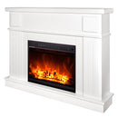 Camino Elettrico da Pavimento 95x120x30 cm Effetto Fiamma 1500W Olimpia & Lorance color Bianco