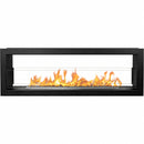 Camino a Bioetanolo Bifacciale Montefalco 120x15x40 cm Potenza 3 kW Struttura in Acciaio Nero