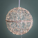 Cono Decorativo in Rattan con 35 Led H100 cm Champagne