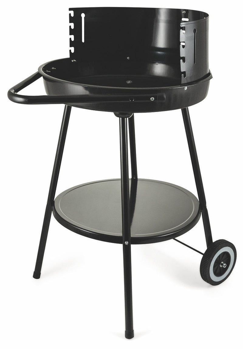 Barbecue a Carbone Carbonella Tondo Ø50 cm con Ruote Soriani Sun-day Nero
