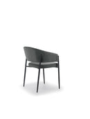 Set 2 Sedie Maya 59,5x54x78,5 cm in Tessuto Easy-Clean Grigio Scuro       