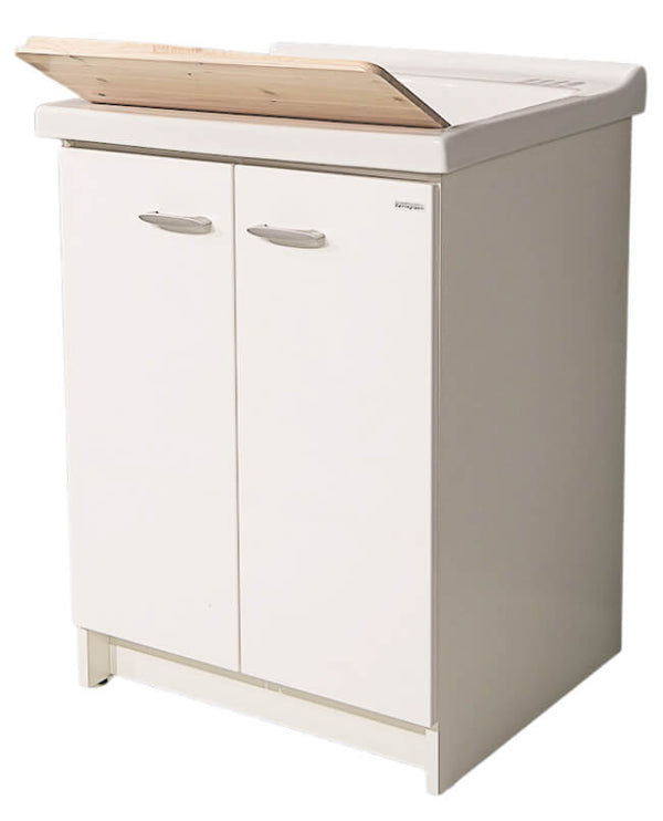 prezzo Mobile Lavatoio 63x60x87 cm 2 Ante Asse in Legno Montegrappa Acqua Marella Bianco Lucido