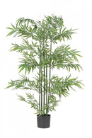Set 2 Piante Artificiali di Bamboo Ø70x150 cm in Plastica con Vasi Verde