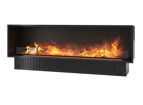 sconto Camino a Vapore Elettrico da Incasso 180x45(64,8)x40 cm Invapo Inside con Ricarica Automatica e LED RGB Nero