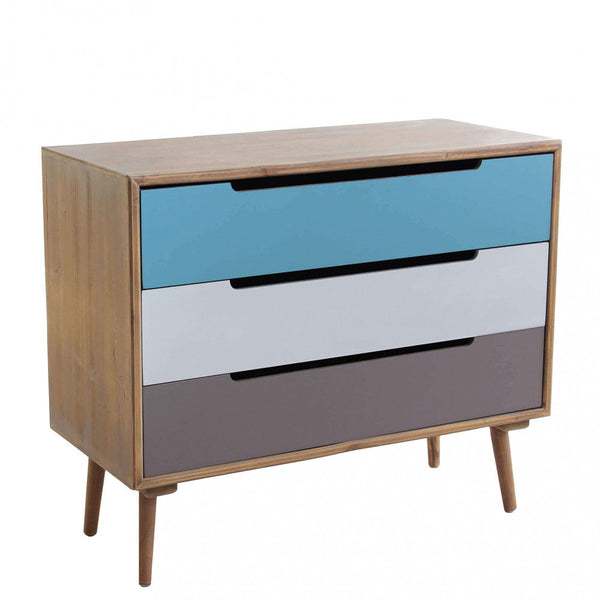 Mobile Brisbane 80x35,5x66,5 h cm in Legno Multicolor sconto
