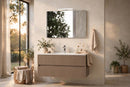 Mobile da Bagno Sospeso con Lavabo 100 cm e Specchio Urano Light Tortora