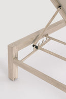 Lettino Prendisole da Esterno 74x200x98-32h cm Schienale a 4 Posizioni in Alluminio e Textilene Skipper Timber 