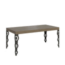 Tavolo Allungabile 200-460x90x77 cm Karamay Premium Tortora Telaio Antracite 