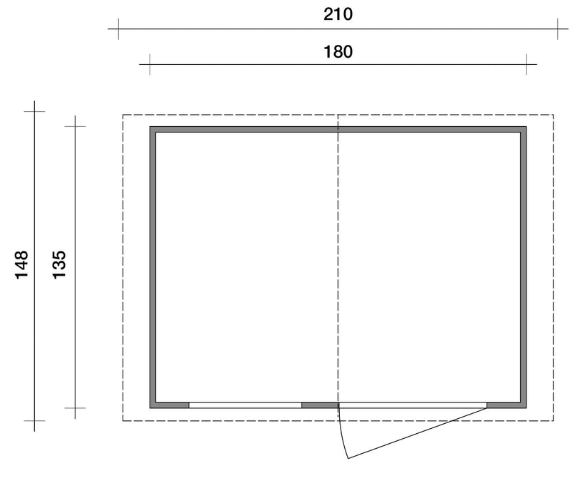 Casette Box da Giardino in Legno Porta Utensili 180x135x220 cm con Porta e Finestra Ecla Bianca