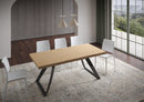 Tavolo Fisso 200x90 cm Tabira Rovere Scortecciato Gambe Antracite      