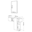 Mobile ingresso Efes antracite bianco con specchio