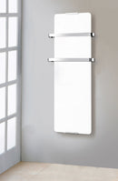 Scaldasalviette da Bagno in Vetro Temperato 120x46cm 1200W CheminArte Bianco