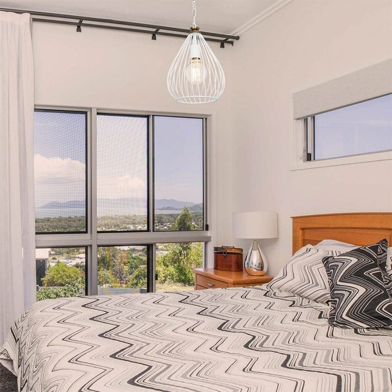 Lampada a sospensione ciondolo Umay  metallo bianco