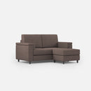 Divano 2 Posti con Pouf 148x155x85 cm Marrak in Tessuto Talpa