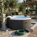 Vasca Idromassaggio Spa Denver Smontabile Trasportabile con Wifi per 6 Persone 182x182x70 cm in Materiale Plastico Grigio