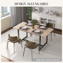 Tavolo da Pranzo Allungabile per 4-6 Persone Stile Industriale 120-160x80x75,5cm 