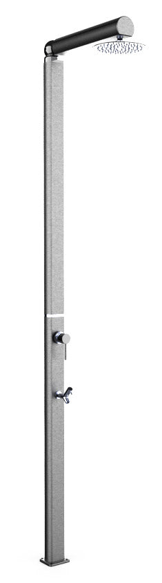 sconto Doccia da Giardino Miscelatore Soffione e Lavapiedi Arkema Quick Alluminio Satinato