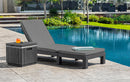 Lettino Prendisole da Giardino 195x65x25,5 cm con Cuscino in Resina Keter Daytona Antracite